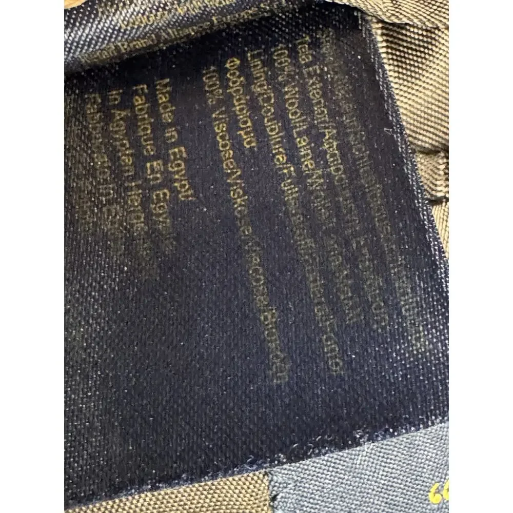 Brooks Brothers 346 44R Charcoal Slate Gray Blue Windowpan Check Overaly Blazer